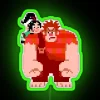 Wreck-It Ralph RGB neon sign in green, inspired by Disney's video game villain