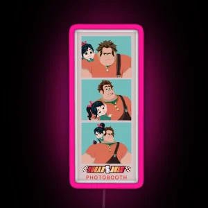 Wreck It Ralph Photo Booth Strip RGB Neon Sign