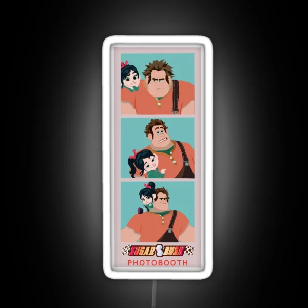 Wreck It Ralph Photo Booth Strip RGB Neon Sign