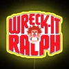 Wreck-It Ralph neon sign with colorful RGB lighting