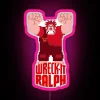 Wreck-It Ralph RGB neon sign in pink, nostalgic gaming theme