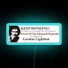 Wreck of the Edmund Fitzgerald neon sign illustration, inspired by Gordon Lightfoot's song
