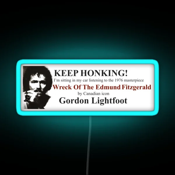 Wreck Of The Edmund Fitzgerald Gordon RGB Neon Sign
