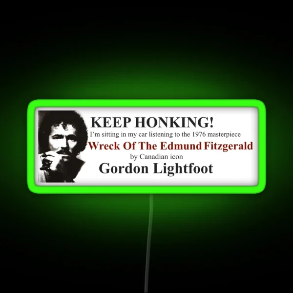 Wreck Of The Edmund Fitzgerald Gordon RGB Neon Sign
