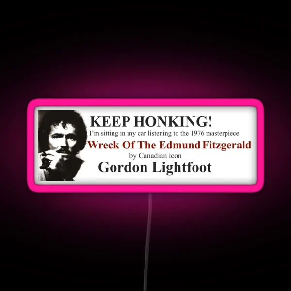 Wreck Of The Edmund Fitzgerald Gordon RGB Neon Sign