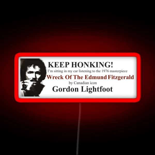 Wreck Of The Edmund Fitzgerald Gordon RGB Neon Sign