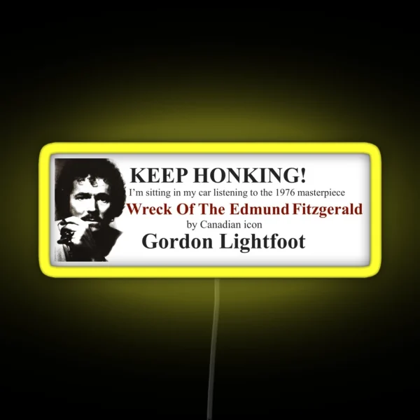 Wreck Of The Edmund Fitzgerald Gordon RGB Neon Sign