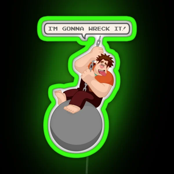Wrecking Ball Ralph RGB Neon Sign