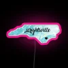 Wrightsville Beach, NC RGB neon sign with pink hue