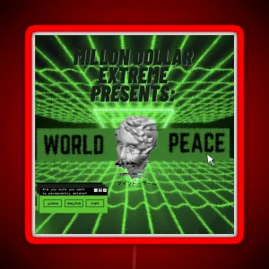 WRLDPEACE MDE Green Neon Design RGB Neon Sign