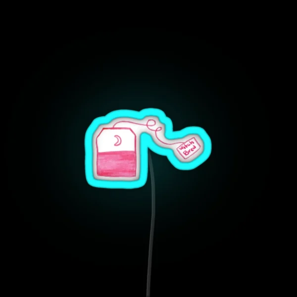 Wtches Brew Tea Bag RGB Neon Sign