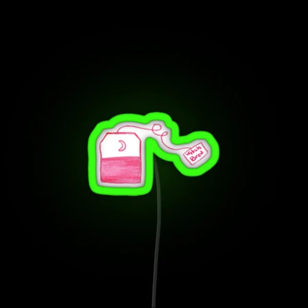 Wtches Brew Tea Bag RGB Neon Sign