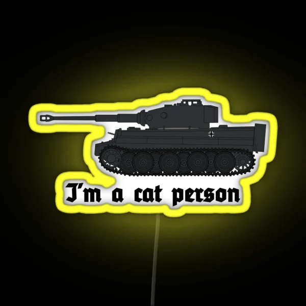 Ww2 Tiger Tanks Cat RGB Neon Sign