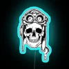 WWII Flying Ace RGB Neon Sign in Blue