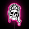 WWII Flying Ace RGB Neon Sign with Pink Accents