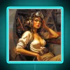 WWII-era radio operator with vibrant neon sign in background.