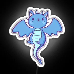 Wyvern Cat Dragon RGB Neon Sign