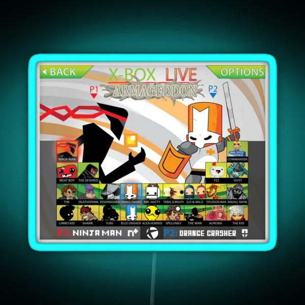 X Box Live Armageddon RGB Neon Sign
