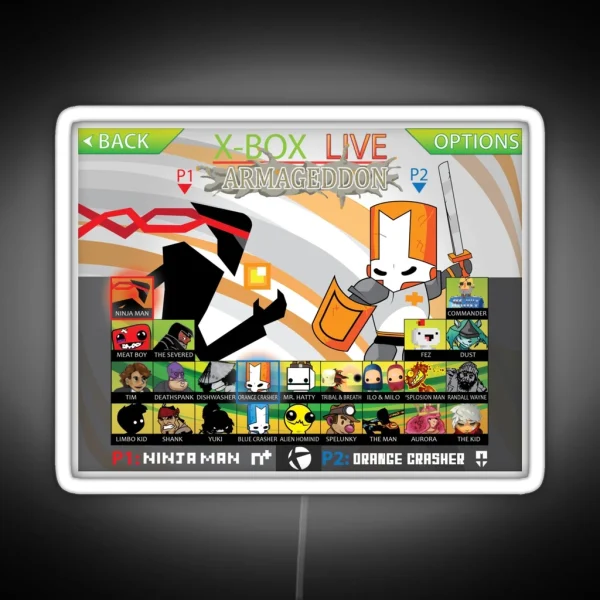 X Box Live Armageddon RGB Neon Sign
