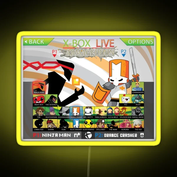 X Box Live Armageddon RGB Neon Sign