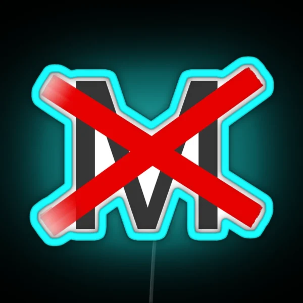 X D Out M Arial RGB Neon Sign