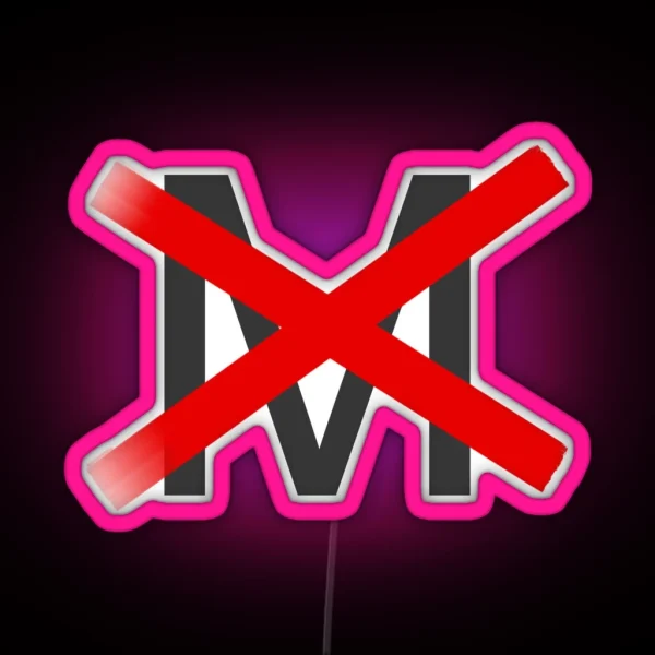 X D Out M Arial RGB Neon Sign