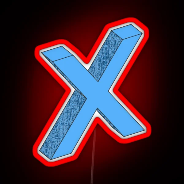 X RGB Neon Sign