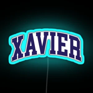 Xavier College Font Curved RGB Neon Sign