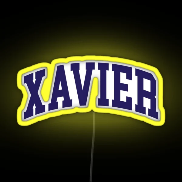 Xavier College Font Curved RGB Neon Sign