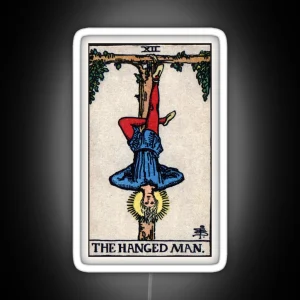 XII The Hanged Man Tarot Card RGB Neon Sign