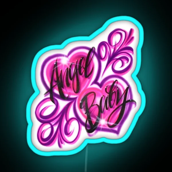 Y2k Angel Baby Aesthetic RGB Neon Sign