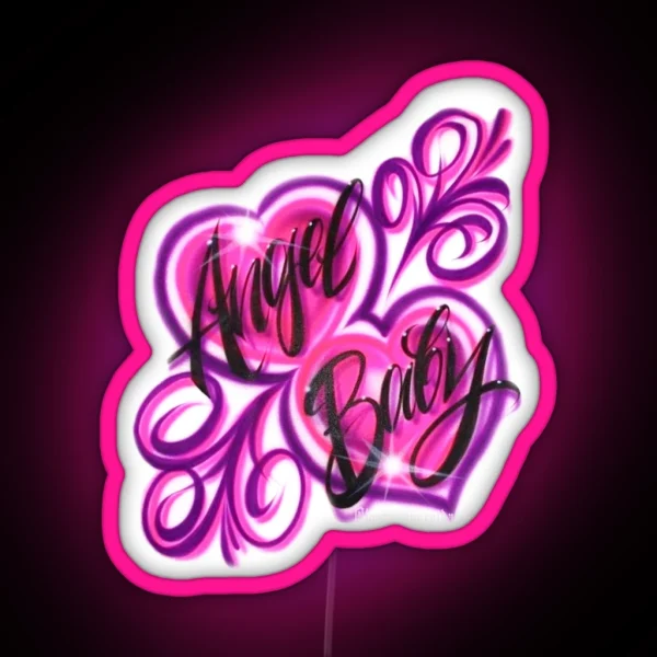 Y2k Angel Baby Aesthetic RGB Neon Sign