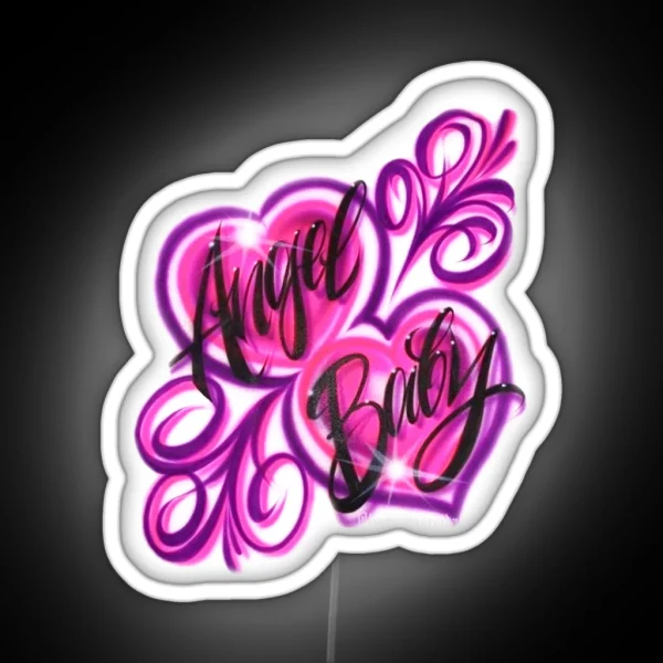 Y2k Angel Baby Aesthetic RGB Neon Sign