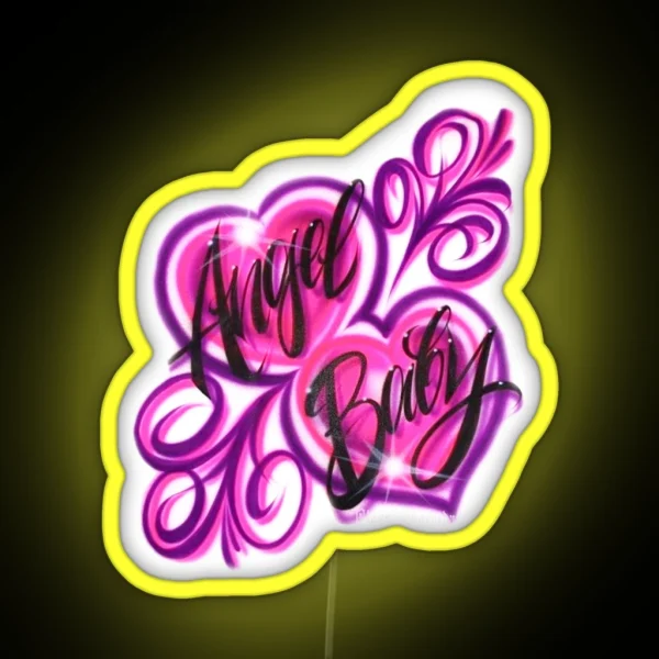 Y2k Angel Baby Aesthetic RGB Neon Sign