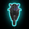 Yamaha R6 motorcycle with RGB neon lighting on a blue background