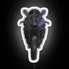 Yamaha R6 with RGB Neon Sign on White Background