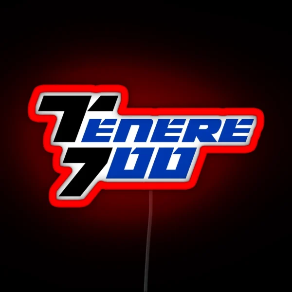 Yamaha Tenere 700 Logo Black Blue RGB Neon Sign