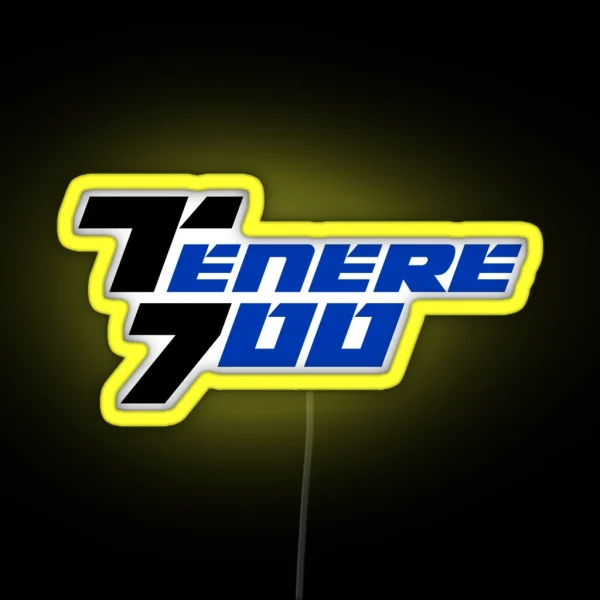 Yamaha Tenere 700 Logo Black Blue RGB Neon Sign