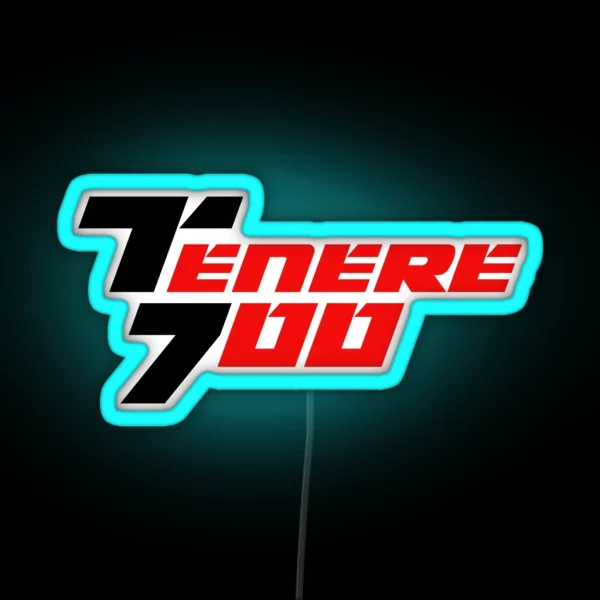 Yamaha Tenere 700 Logo Black Red RGB Neon Sign
