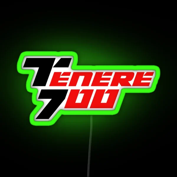 Yamaha Tenere 700 Logo Black Red RGB Neon Sign