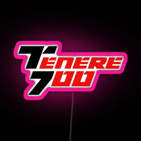 Yamaha Tenere 700 Logo Black Red RGB Neon Sign