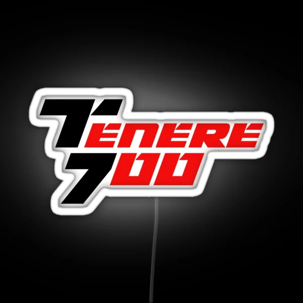 Yamaha Tenere 700 Logo Black Red RGB Neon Sign