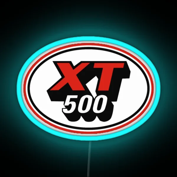 Yamaha XT500 Logo Round RGB Neon Sign