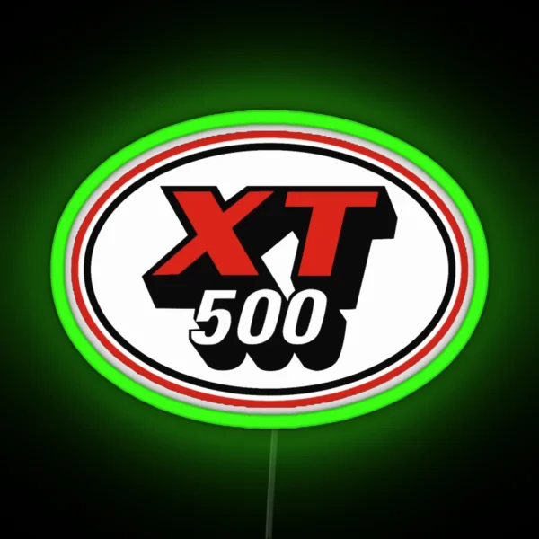 Yamaha XT500 Logo Round RGB Neon Sign