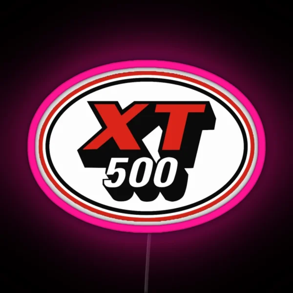 Yamaha XT500 Logo Round RGB Neon Sign