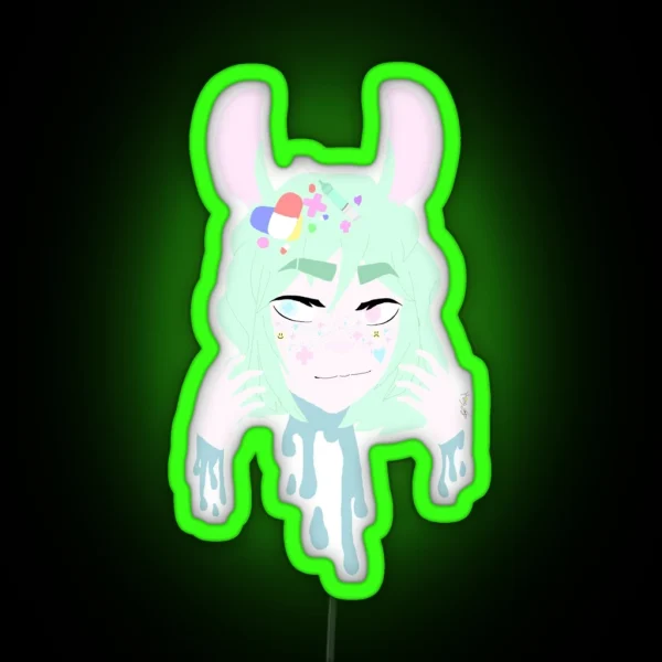 YAMI KAWAII BUNNY RGB Neon Sign