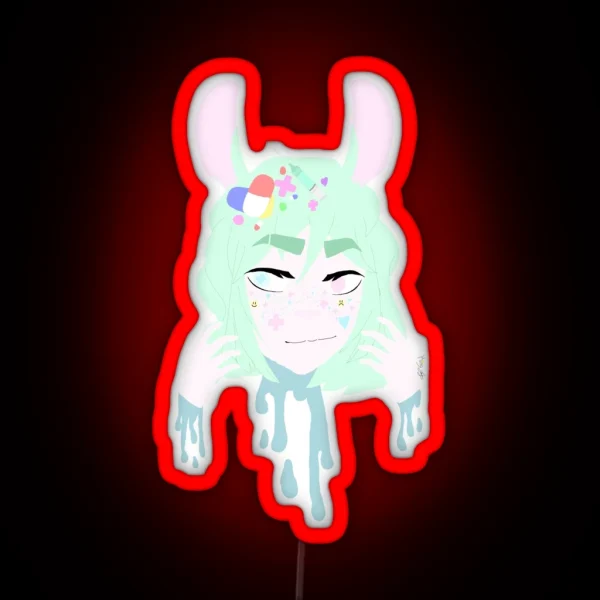 YAMI KAWAII BUNNY RGB Neon Sign