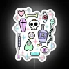 Neon sign featuring a kawaii design with yami (dark) undertones in RGB colors.