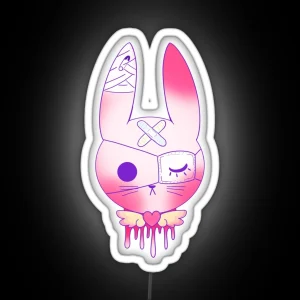 Yami Kawaii Hurt Bunny RGB Neon Sign