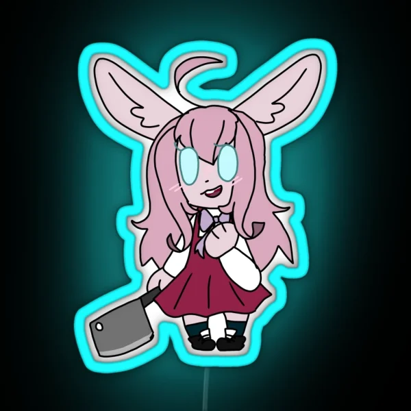 Yami Kawaii Killer Bunny RGB Neon Sign